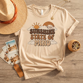 サンシャイン・ステート・オブ・マインド レトロ・グルーヴィーレインボー Tシャツ