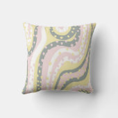 サンシャイン スワール ダスティ ピンク, バター イエローとグレー クッション (裏面)