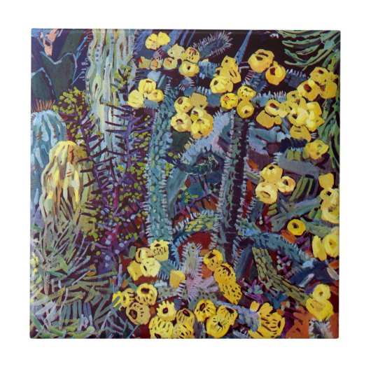 サンシャイン·ダズルのエキゾチック·フローラ#10 タイル (正面)