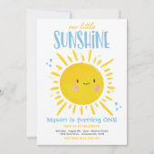 サンシャイン·バースデー·パーティー·ブルー·ア·リトル·サンシャイン 招待状 (正面)