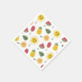 サンシャイン、パイナップル、スイカ、オレンジ スタンダードカクテルナプキン (角)