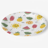 サンシャイン、パイナップル、スイカ、オレンジ ペーパープレート (アングル)