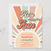 サンシャイン ファン 3歳 バースデーパーティー 招待状 (正面)