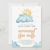 サンシャイン ファーストトリップアラウンドザサン ボーホー バースデー 招待状 (正面)