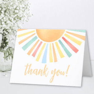 サンシャイン・ブライト・カラフル・サン・サンキュー サンキューカード