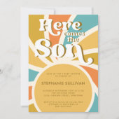 サンシャイン ベイビー シャワーパーティー 招待状 (正面)