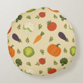 サンシャイン＆ベジーズ カスタム ファーマーズ マーケット ラウンドクッション (裏面)