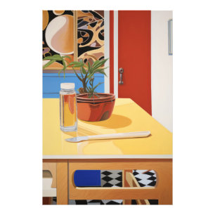 サンシャイン ポップアートの鉢植え 静物画 フォトプリント