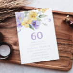 サンシャイン&ラベンダーパープル60th誕生日パーティー 招待状<br><div class="desc">サンシャイン&ラベンダーパープル60th誕生日パーティーへの招待ニッチとネストストアのマッチングコレクションを参照</div>