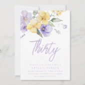 サンシャイン&ラベンダーフローラ30th誕生日パーティー 招待状 (正面)