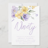 サンシャイン&ラベンダーフローラ90thバースデーパーティー 招待状 (正面)