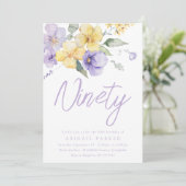 サンシャイン&ラベンダーフローラ90thバースデーパーティー 招待状 (スタンド正面)