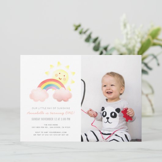 サンシャイン&レインボーガール1stフォトバースデーパーティー 招待状 (スタンド正面)