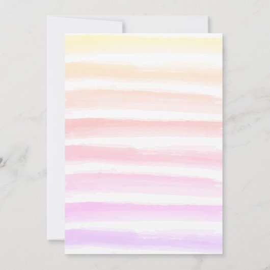 サンシャイン&レインボーガール1st誕生日パーティー 招待状 (裏面)