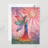 サンシャイン&レインボーフェアリー葉書 ポストカード (正面/裏面)