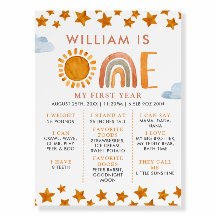 サンシャイン&レインボー1th誕生日マイルストーンボード