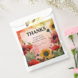 🌻サンシャイン＋レッドフラワーの感謝 フェイバーバッグ