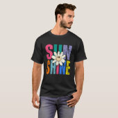サンシャイン - レトロ - 夏のビーイズ - ダイジー Tシャツ (正面フル)