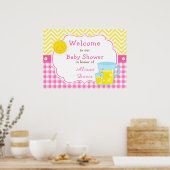 サンシャイン&レモネードピンク&イエローシャワーパーティー ポスター (キッチン)