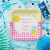 サンシャイン&レモネードピンク&イエロー ペーパープレート (パーティー)