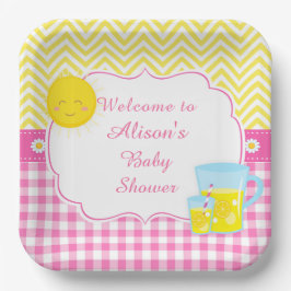 サンシャイン&レモネードピンク&イエロー ペーパープレート