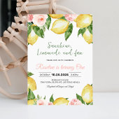 サンシャイン レモンエードと楽しいレモン誕生日 招待状