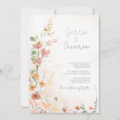 サンシャイン ワイルドフラワー ウェディング グラデーション ID1023 招待状 (正面)