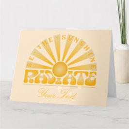 サンシャイン ヴィンテージ レトロ ゴールド + クリーム カード