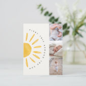 サンシャイン 初太陽一周誕生日招待状 ポストカード (スタンド正面)