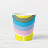 サンシャイン、棒つきキャンデー&レインボーズラテマグ カフェラテマグ (正面)