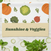 サンシャイン&野菜かわいいキッチンタオル キッチンタオル (折り畳み)