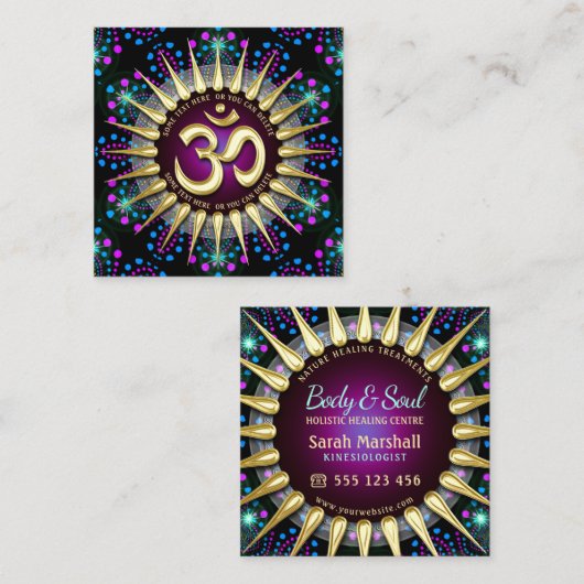 サンシャインOMエネルギーマジカルライトジオメトリスクエア スクエア名刺 (正面/裏面)