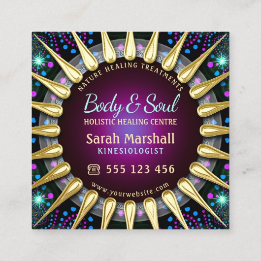 サンシャインOMエネルギーマジカルライトジオメトリスクエア スクエア名刺 (裏面)