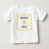 サンシャインTシャツ 子供の1歳の誕生日パーティー ベビーTシャツ (正面)