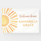 サンシャイ男女兼用ンウェルカムホームベビー 横断幕 (横)