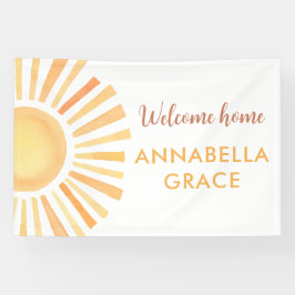 サンシャイ男女兼用ンウェルカムホームベビー 横断幕