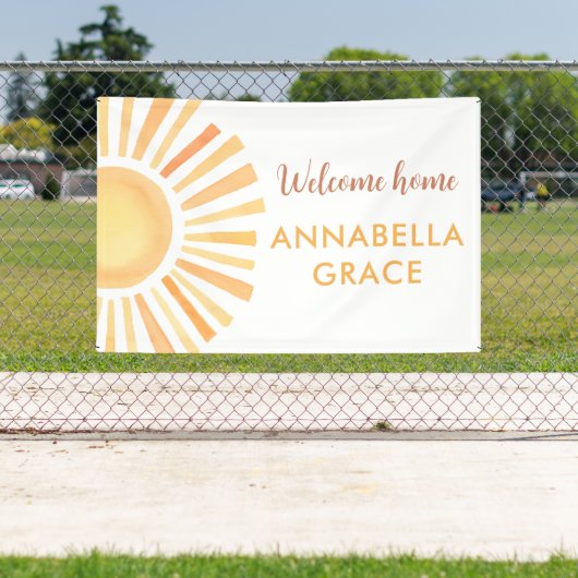 サンシャイ男女兼用ンウェルカムホームベビー 横断幕 (インサイチュ)