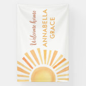 サンシャイ男女兼用ンウェルカムホームベビー 横断幕 (縦)