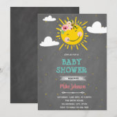 サンシャワー誕生日招待状 招待状 (正面/裏面)