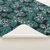 サンショウウオとグリーンリーフパターン シェルパブランケット (3/4)