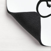 サンショウウオのロゴ(基本的な白黒) マウスパッド (コーナー)