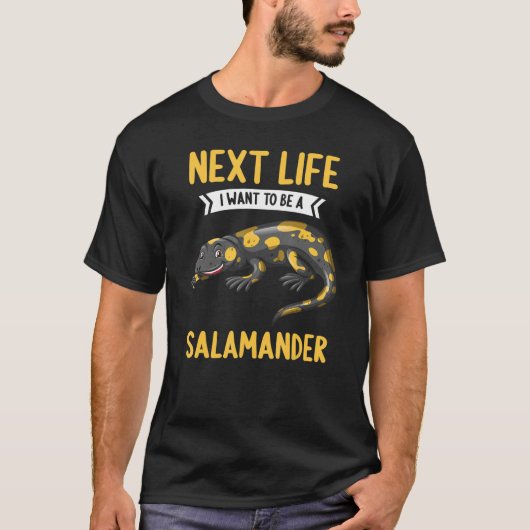 サンショウウオの次なる人生 私はサンショウウオになりたい Tシャツ (正面)