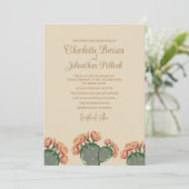 サンショウサボテンエレガントの花結婚サボテン 招待状 (スタンド正面)