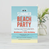 サンシーサマー・ビーチ・パーティー招待状 招待状 (スタンド正面)