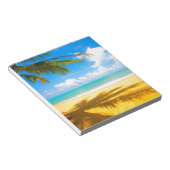 サンシーサンドパームツリーパラダイスビーチ ノートパッド (アングル)