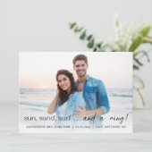 サンシーサーフフォト婚約発表 案内状 (スタンド正面)