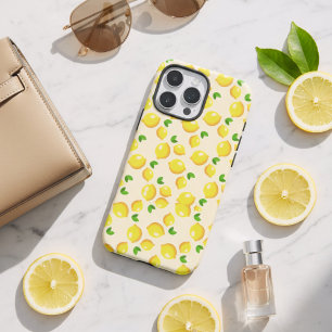 サンシー・シトラス・レモン・パターン・キュート・イエロー・エステティック iPhone 16 PRO MAXケース