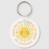 サンシ感謝していュユー先生モダン エレガント キーホルダー (裏面)