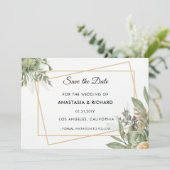 サンジの結婚式のシェード日付カードを保存 セーブザデート (スタンド正面)