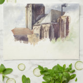 サンジェルマンデプレスチャーチパリ キッチンタオル (折り畳み)